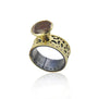 Cheetah Print Ring with Large Brown Diamond | Rebecca Myers Collection