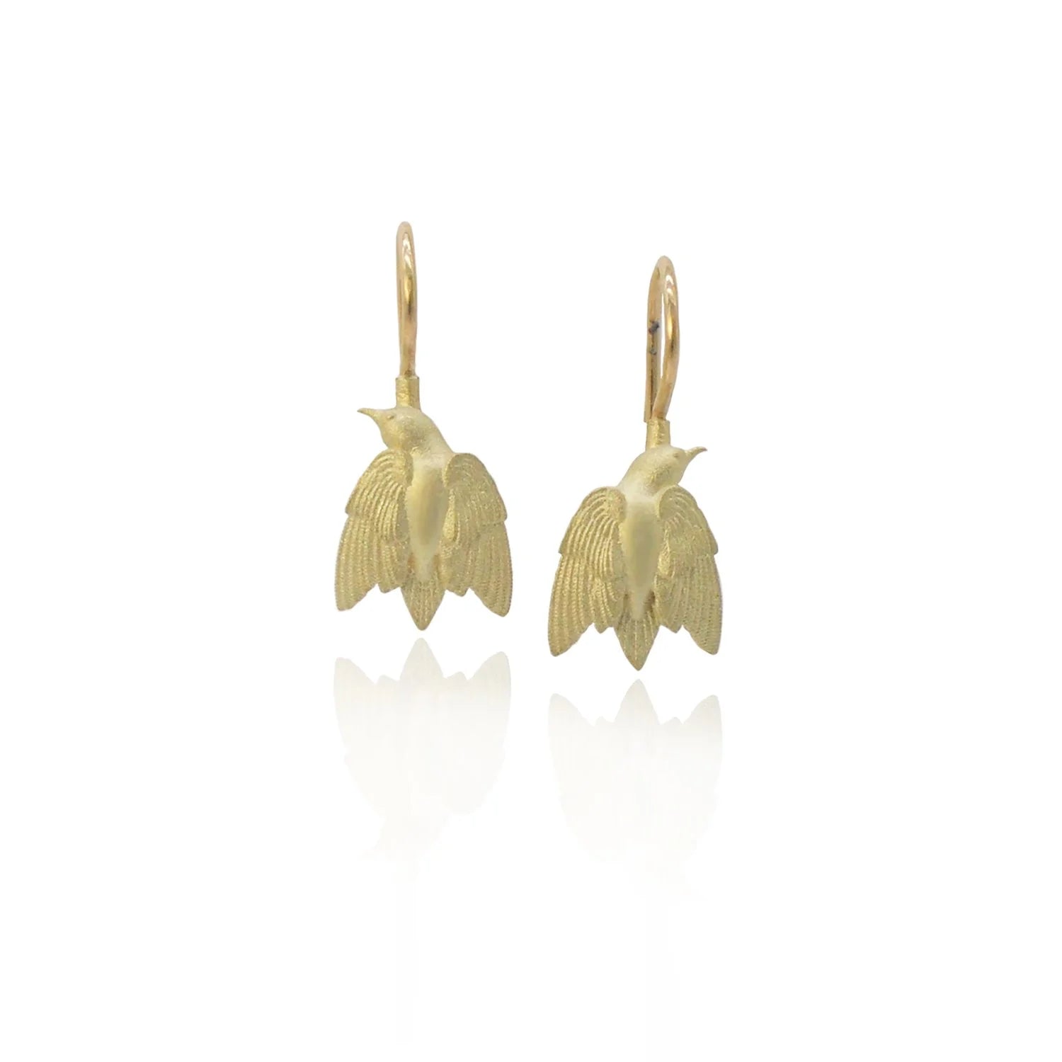 Gold Bird Earrings
