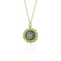 Medium Pave Diamond Sunflower Necklace | Rebecca Myers Collection