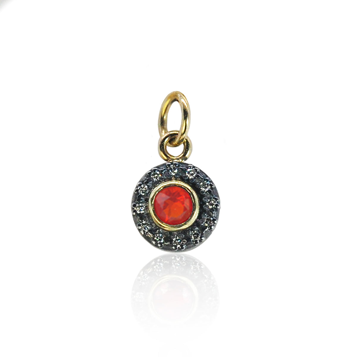 Mexican Fire Opal Halo Charm | Rebecca Myers Collection