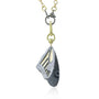 Gold & Silver Monarch Butterfly  Wing Locket with Scattered Diamonds, opened | Rebecca Myers Collection