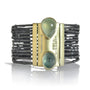 Multi Branch Cuff with Prehnites & Diamonds | Rebecca Myers Collection