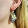 Gold & Silver Monarch Wing Earrings with Scattered Diamonds | Rebecca Myers Collection