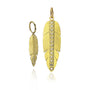 Gold & Diamond Slender Feather Charms | Rebecca Myers Collection