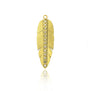 Large Gold & Diamond Slender Feather Charm | Rebecca Myers CollectionRebecca Myers Collection