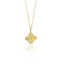 Gold & Diamond Hydrangea Charm on Gold Cable Chain | Rebecca Myers Collection