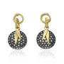 Pave Disc with Bamboo Leaf Charms Jewelry Set | Rebecca Myers Collection