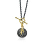 Pave Disc with Bamboo Leaf Charms Jewelry Set | Rebecca Myers Collection