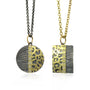Gold and Silver Cheetah Print Pendants with Diamonds | Rebecca Myers Collection