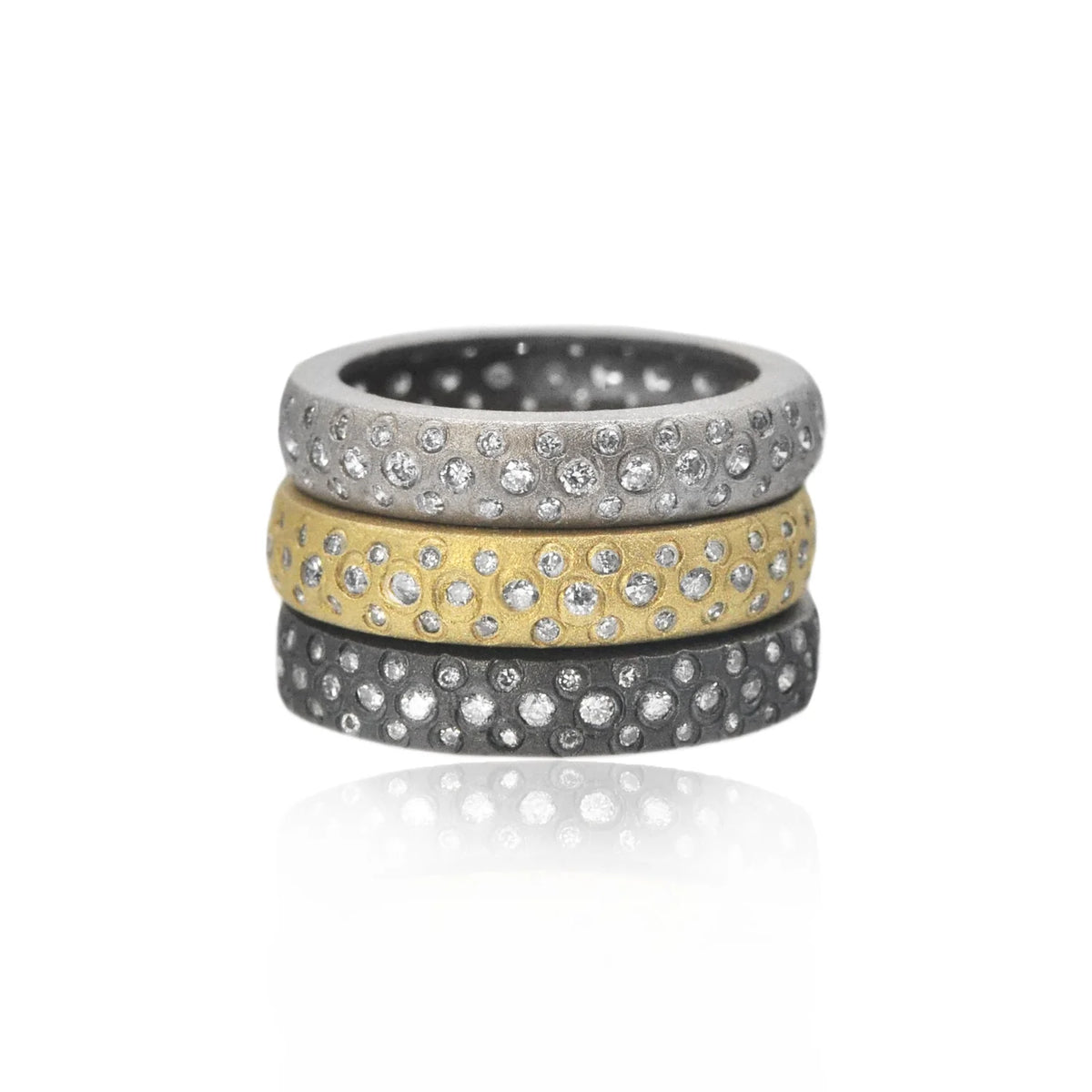 Fairy Dust Diamond Stacking Rings | Rebecca Myers Collection
