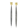 Stiletto Earrings with Gold Hydrangeas | Rebecca Myers Collection