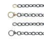 Oxidized Silver Mixed Link Chains with Gold or Oxi Silver Diamond Clasps | Rebecca Myers Collection
