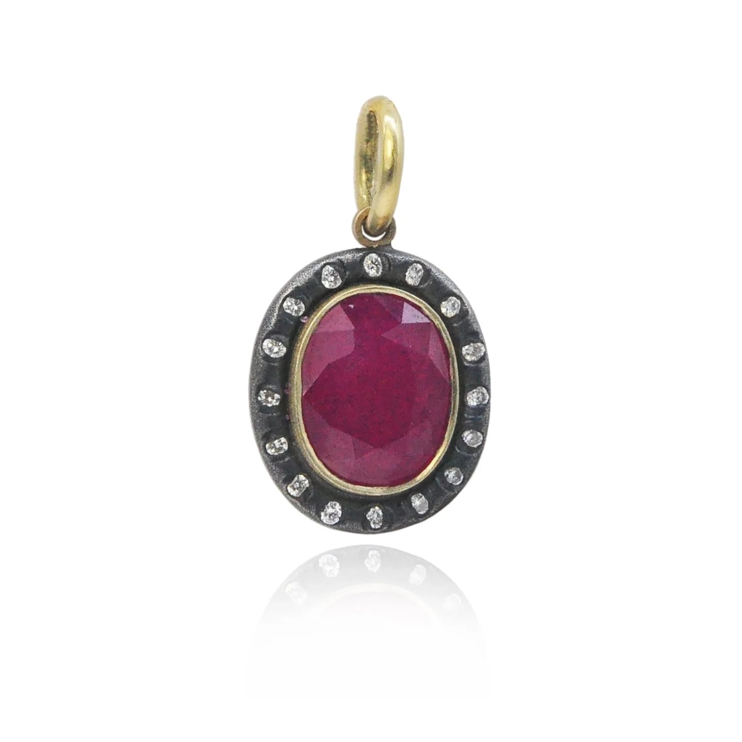 Ruby Halo Pendant | Rebecca Myers Collection