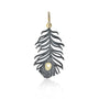 Gold & Silver Peacock Feather Charm | Rebecca Myers Collection