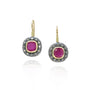 Small Halo Gemstone Earrings | Rebecca Myers Collection