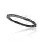 Feather & Tube Set Diamond Bracelet in Oxidized Silver | Rebecca Myers Collection