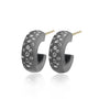 Petite Fairy Dust or Striped Hoop Earrings on Posts | Rebecca Myers Collection