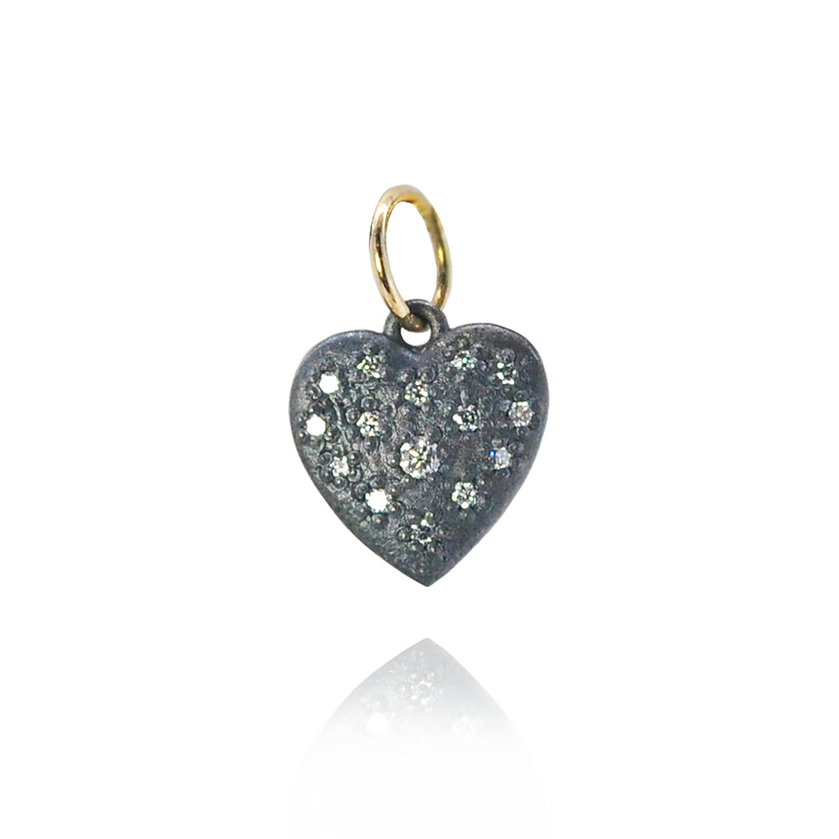 Small Pave Diamond Heart Charm | Rebecca Myers Collection