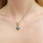 Pave Disc with Bamboo Leaf Charms Jewelry Set | Rebecca Myers Collection