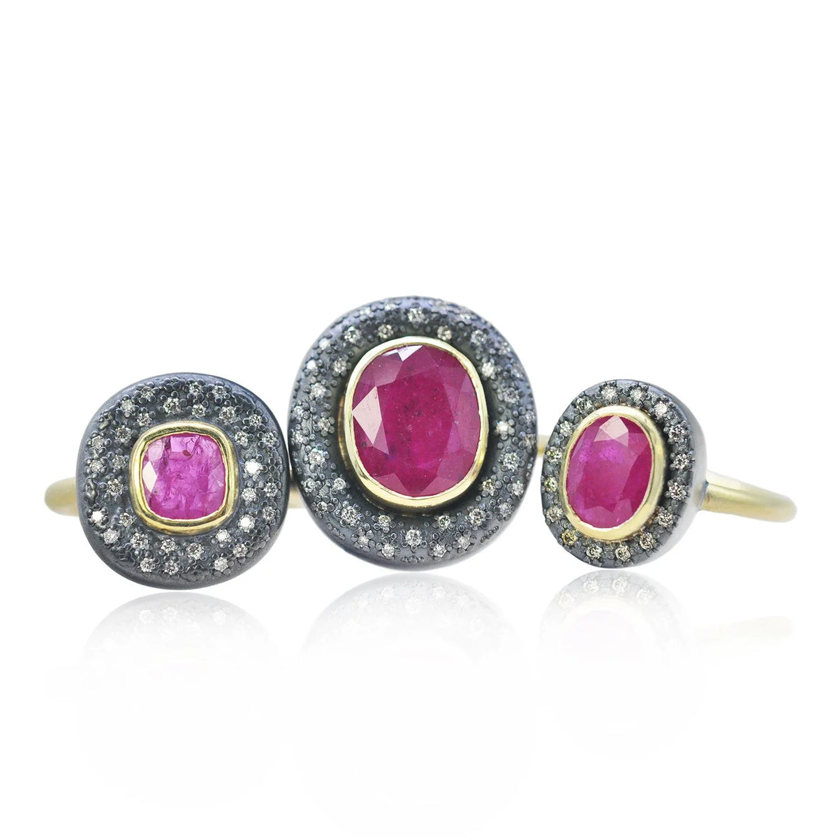Ruby Halo Rings | Rebecca Myers Collection