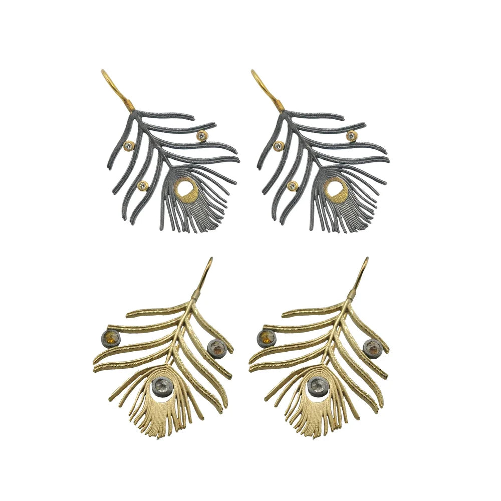 Peacock Feather Earrings