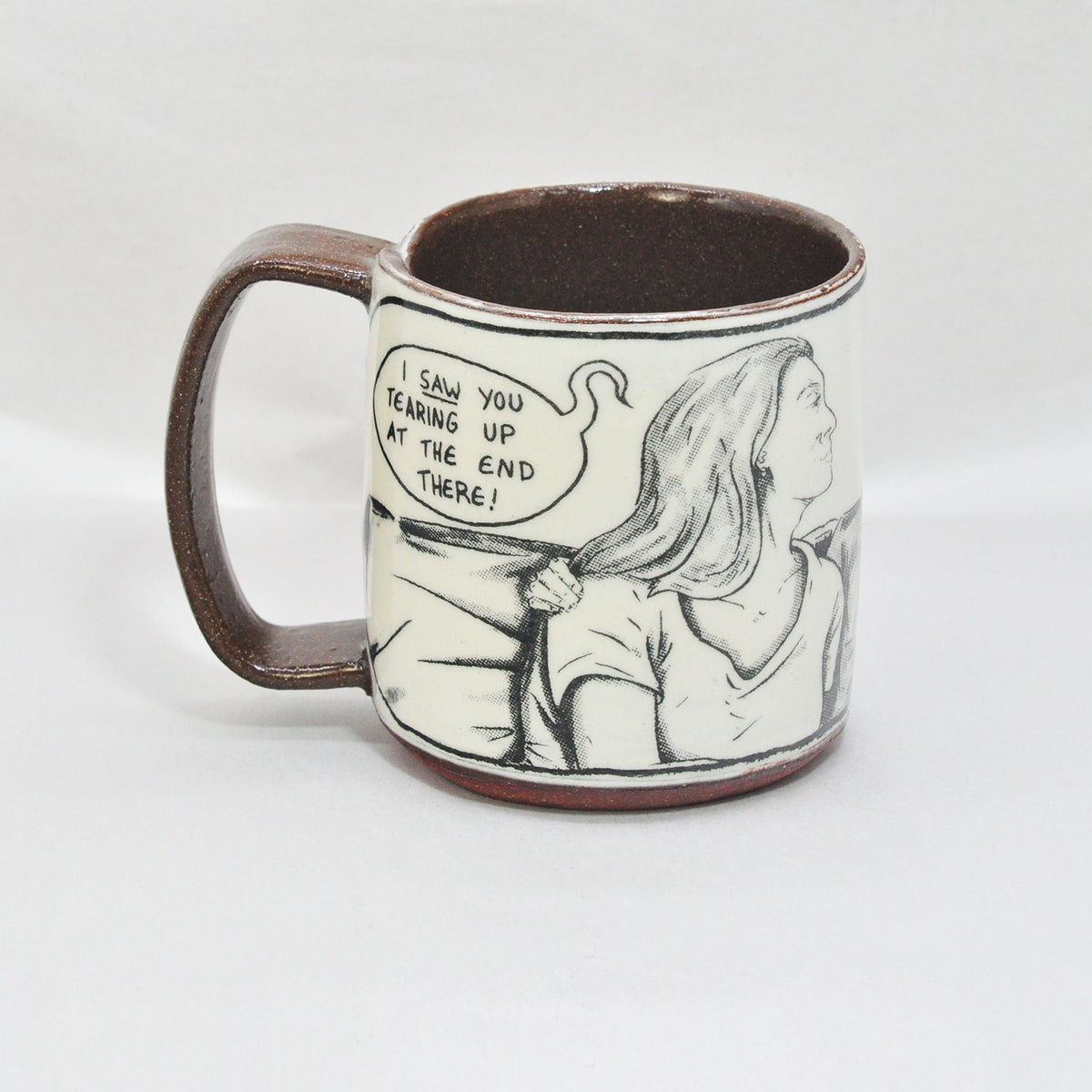 Tall Original Ian Petrie Manga Black & White Mug, front view | Rebecca Myers Collection