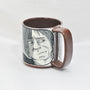 Tall Original Ian Petrie Manga Black & White Mug, back view | Rebecca Myers Collection