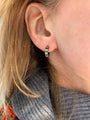 Petite Fairy Dust or Striped Hoop Earrings on Posts | Rebecca Myers Collection