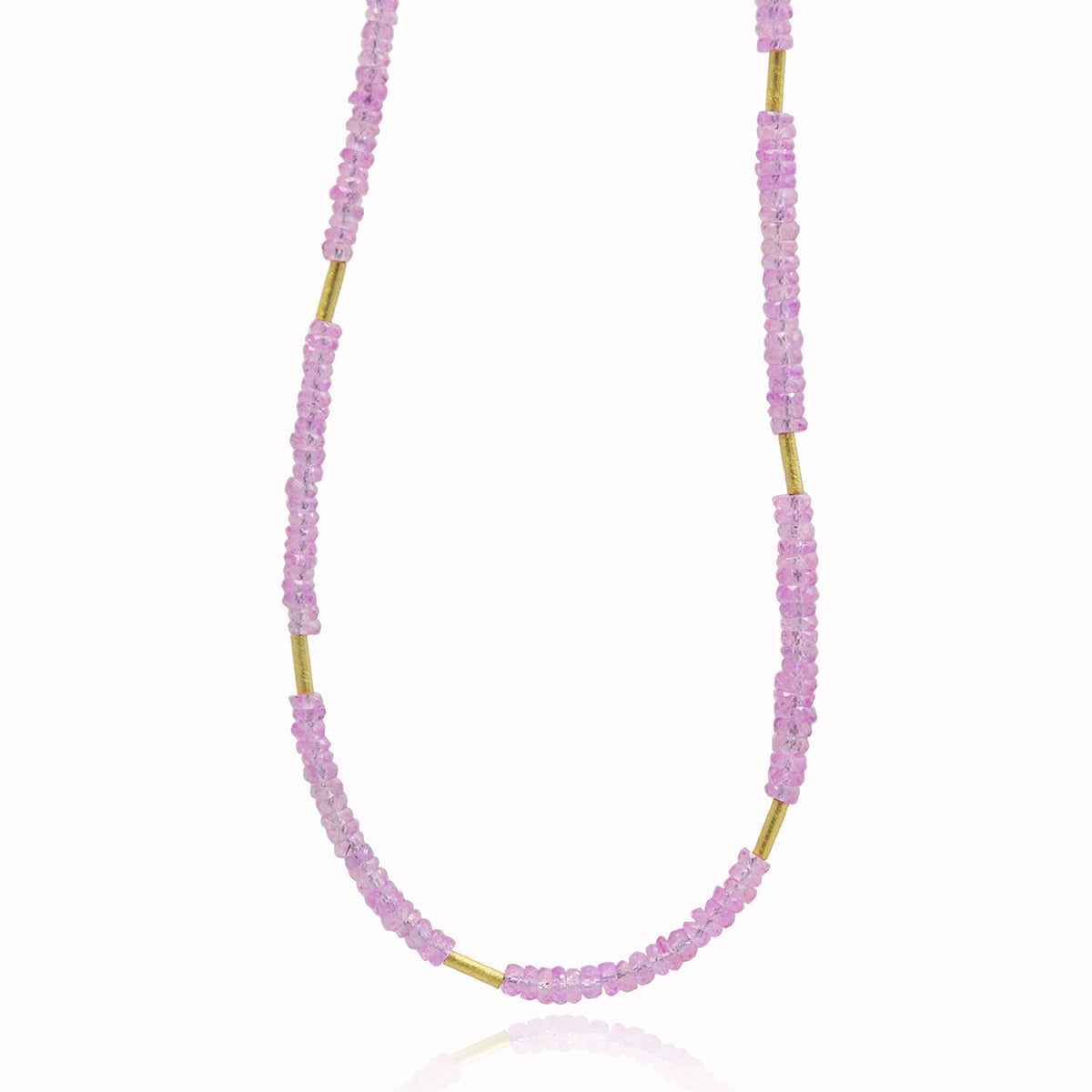 Pink Sapphire Beaded Necklace | Rebecca Myers Collection