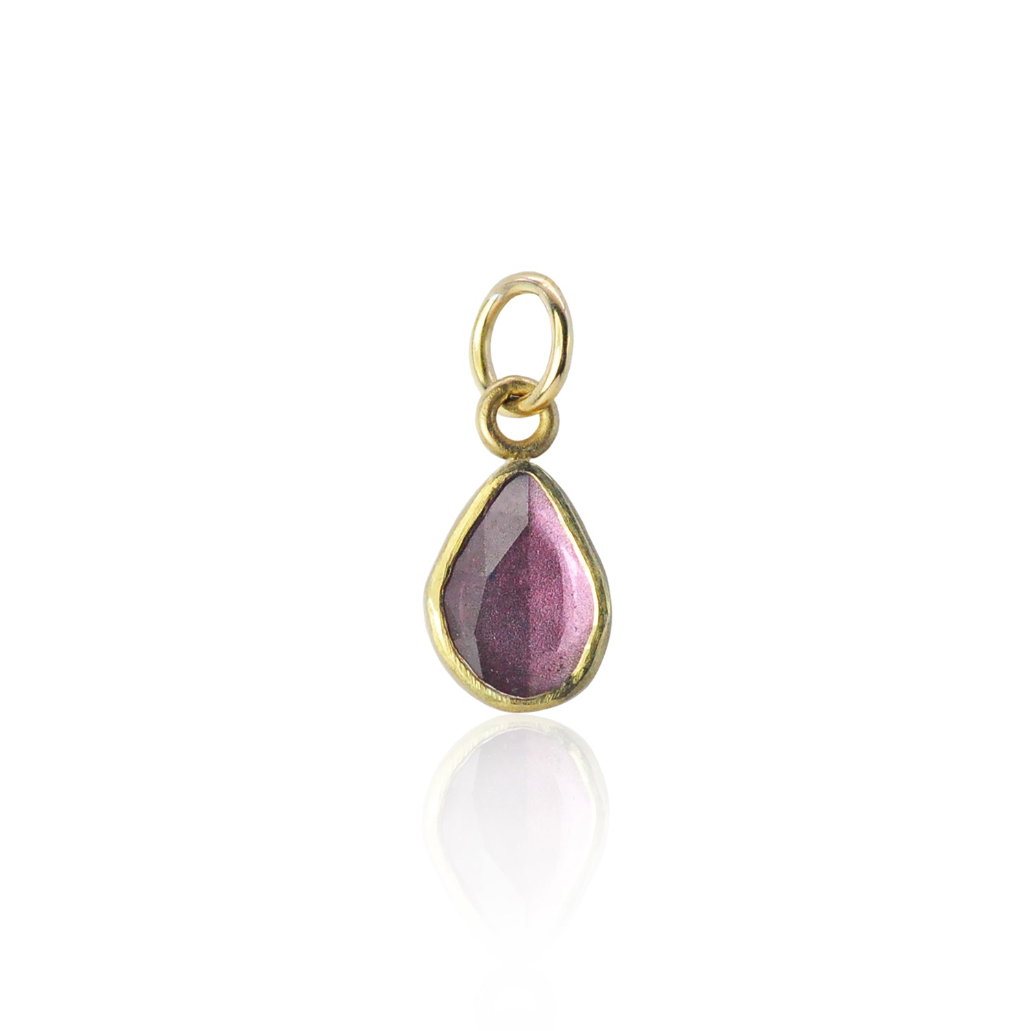 Pink Sapphire Teardrop Charm | Rebecca Myers Collection