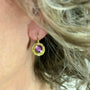 Small Halo Gemstone Earrings | Rebecca Myers Collection