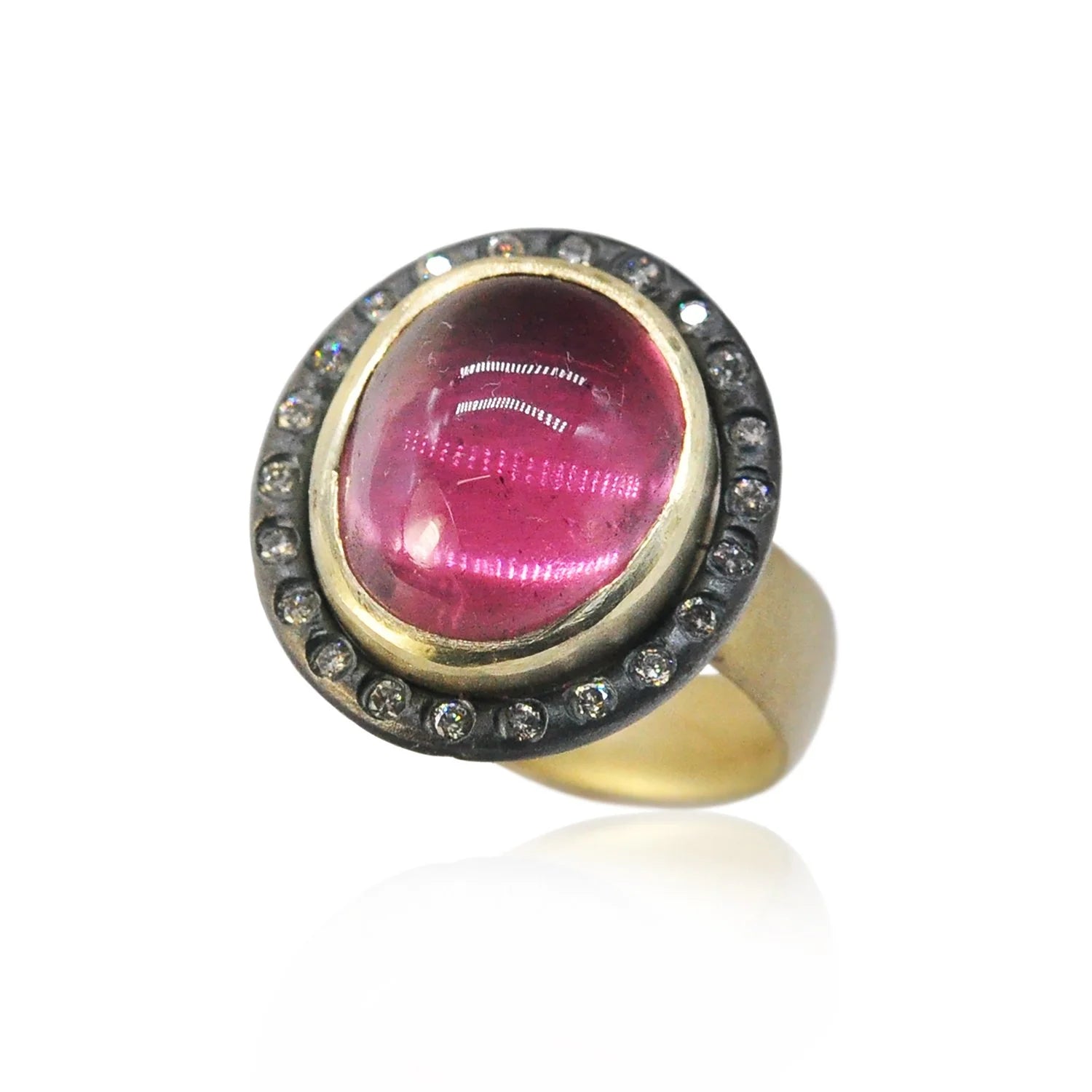 Pink Tourmaline Halo Ring | Rebecca Myers Collection
