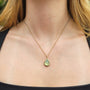 Prehnite Pear Cabochon Charm on Gold Chain | Rebecca Myers Collection