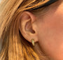 Petite Fairy Dust or Striped Hoop Earrings on Posts | Rebecca Myers Collection