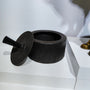 Short Lidded Jar by Romulus Craft, lid removed| Rebecca Myers Collection