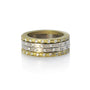 2mm 14k Yellow Gold /White Gold & Diamond Bands | Rebecca Myers Collection