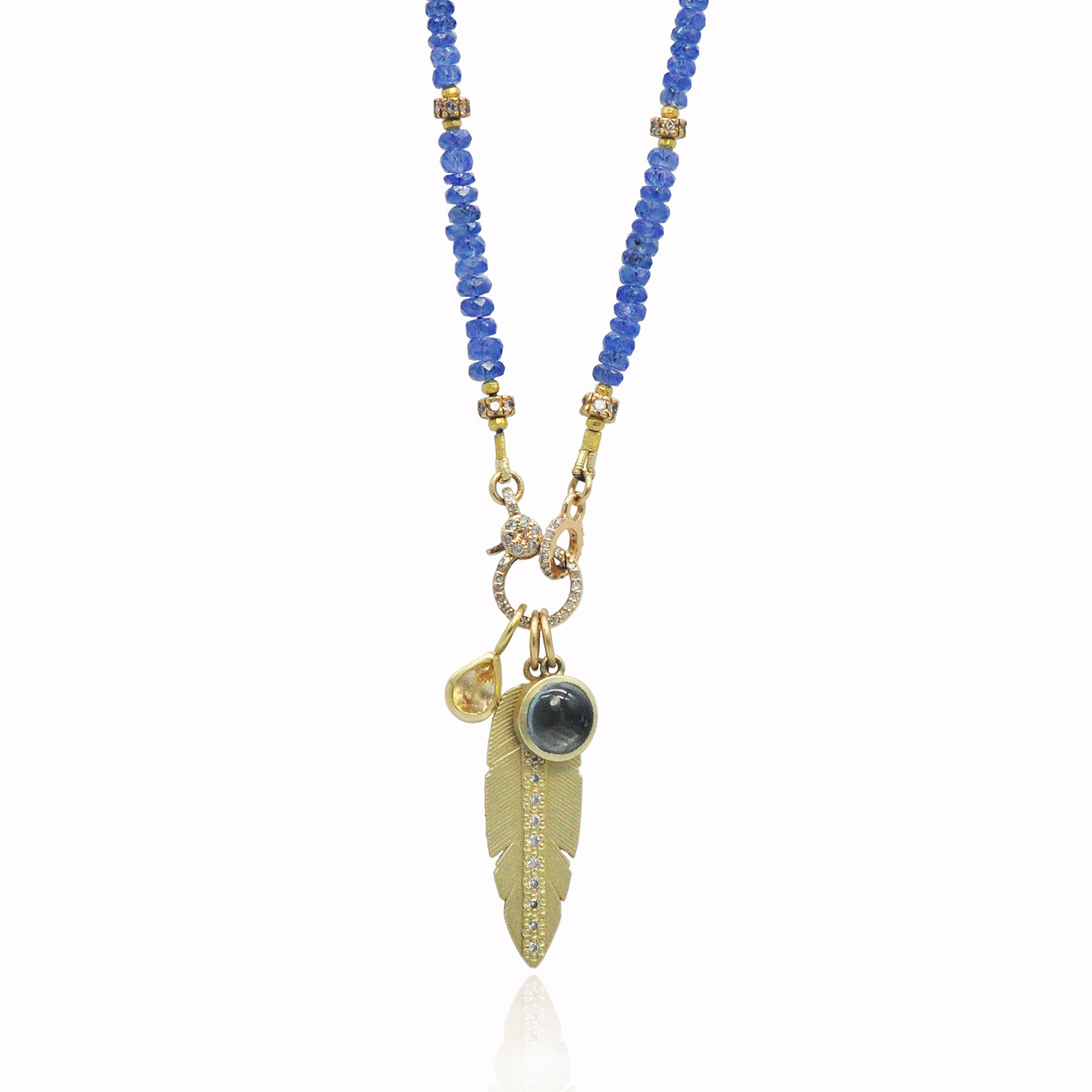Blue Sapphire Charm Necklace | Rebecca Myers Collection