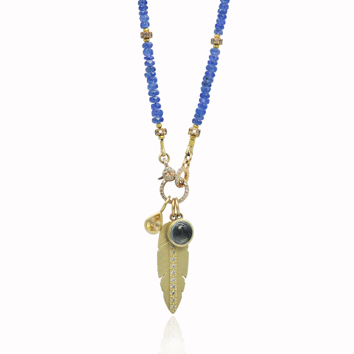 Blue Sapphire Charm Necklace | Rebecca Myers Collection