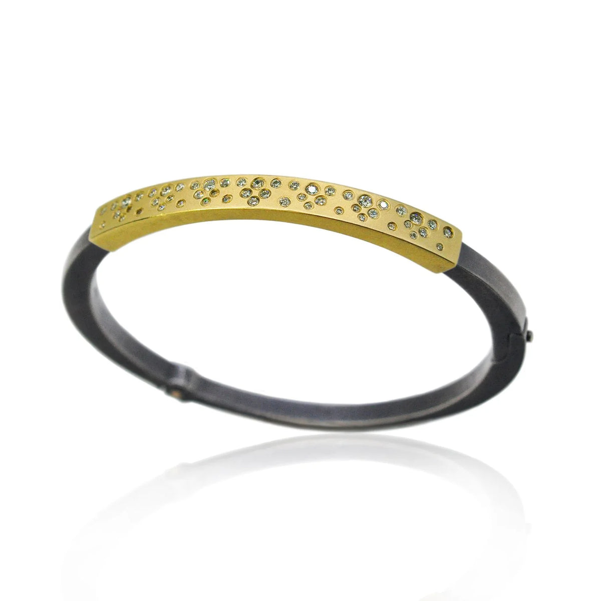 Hinged Gold and Diamond Bracelets | Rebecca Myers Collection
