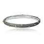 Gold, Silver & Diamond Branch Bangles with single tube set diamonds | Rebecca Myers Collection