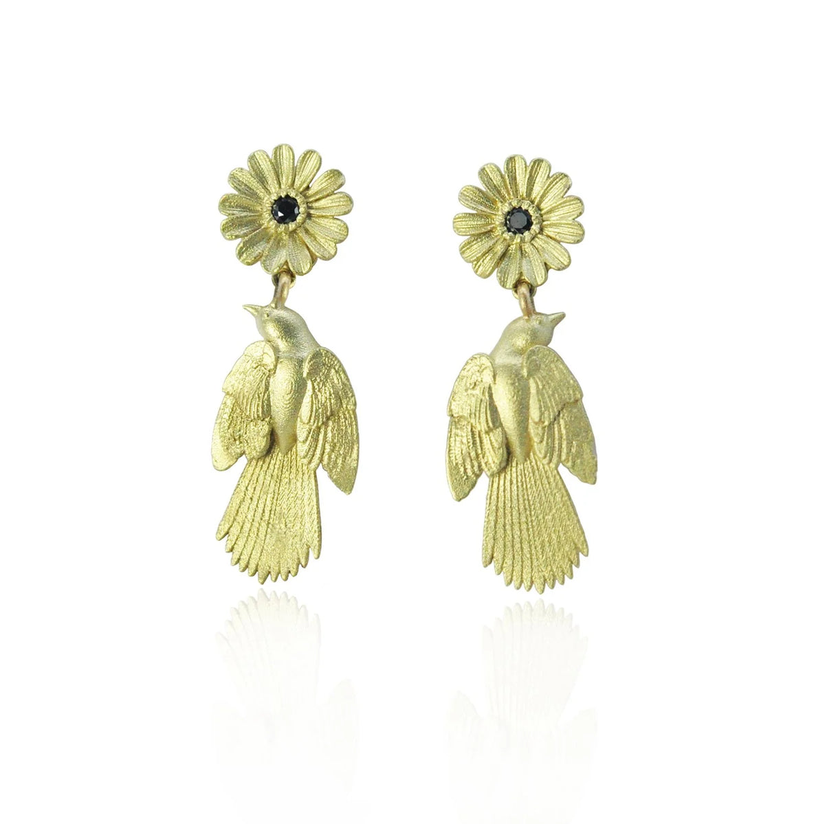 Gold Bird Earrings