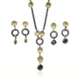 Gold & Diamond Shasta Daisy and Round Link Necklace & Earrings | Rebecca Myers Collection