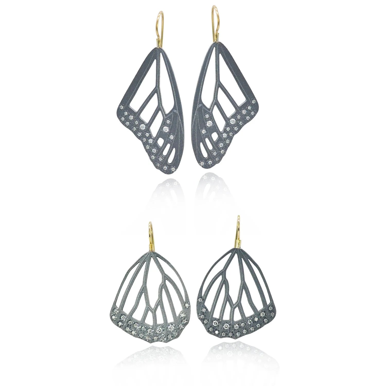 Skeletal Monarch Butterfly Wing Earrings | Rebecca Myers Collection