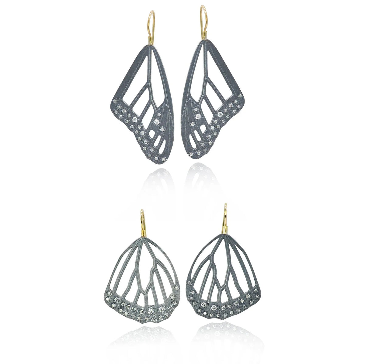 Skeletal Monarch Butterfly Wing Earrings | Rebecca Myers Collection