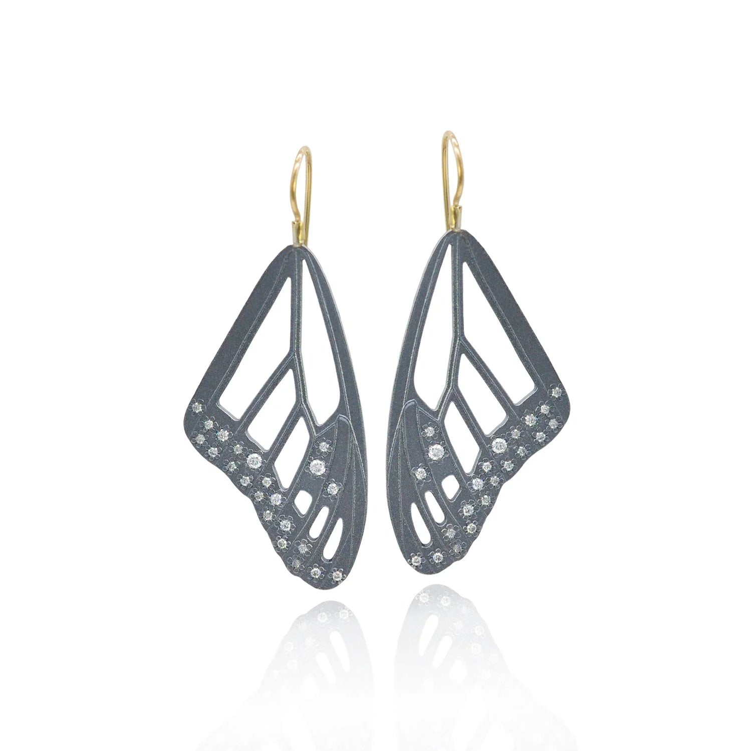 Skeletal Monarch Butterfly Wing Earrings | Rebecca Myers Collection
