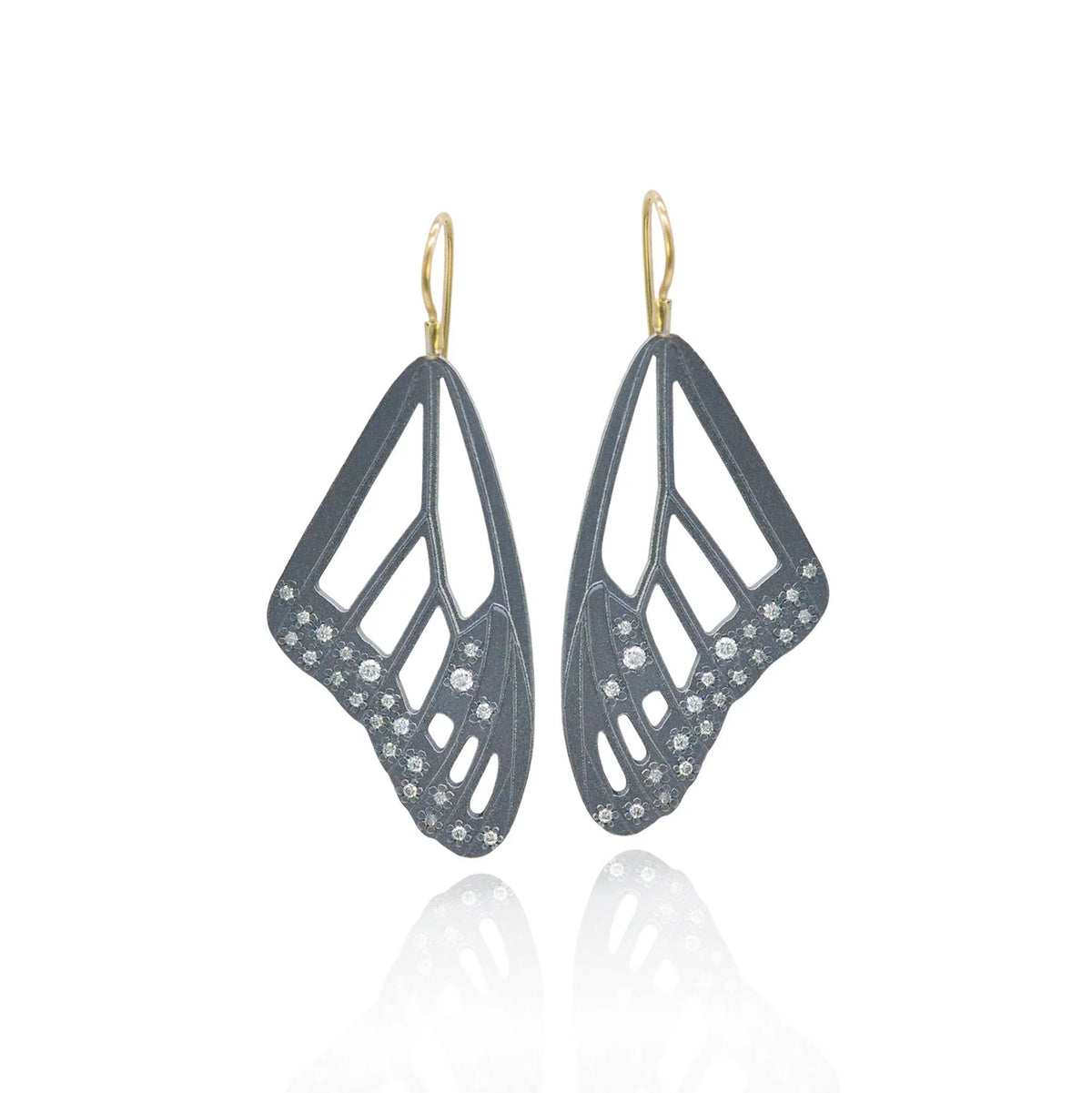 Skeletal Monarch Butterfly Wing Earrings | Rebecca Myers Collection