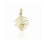 Small Gold Peacock Feather Charm | Rebecca Myers Collection