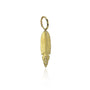 Small Gold & Diamond Slender Feather Charm | Rebecca Myers Collection