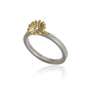 Small Shasta Daisy Ring on flat narrow band | Rebecca Myers Collection