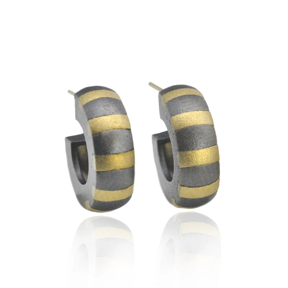 Petite Fairy Dust or Striped Hoop Earrings on Posts | Rebecca Myers Collection